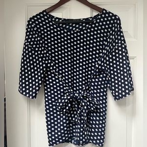 West Kei Polka Dot Tie Top, great condition, size Medium